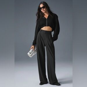 Alo Yoga High-Waist Dreamscape Trousers (LONG) Black